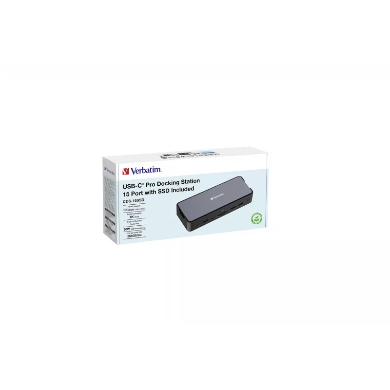 Verbatim CDS-15SSD bedraad USB 3.2 Gen 1 (3.1 Gen 1) Type-C zwart, grijs