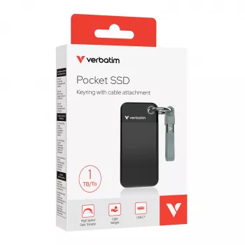 Verbatim Pocket SSD USB 3.2 Gen 2 1 TB zwart/grijs