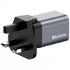 Verbatim GNC-35 GaN-oplader 35W met 1 x USB-C PD 35W / 1 x USB-A QC 3.0 (EU/UK/US)