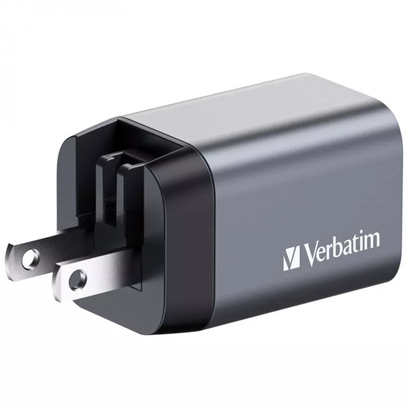 Verbatim GNC-35 GaN-oplader 35W met 1 x USB-C PD 35W / 1 x USB-A QC 3.0 (EU/UK/US)