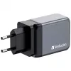 Verbatim GNC-65 GaN-oplader 65W met 2 x USB-C PD 65W / 1 x USB-A QC 3.0 (EU/UK/US)