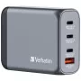 Verbatim GNC-100 GaN-oplader 100W met 2 x USB-C PD 100W / 1 x USB-C PD 65W / 1 x USB-A QC 3.0 (EU/UK/US)
