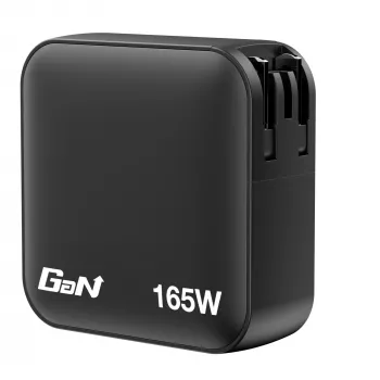 Verbatim Mini GaN-oplader 165W 4 poorten US-stekker met EU- en UK-adapters