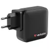 Verbatim Mini GaN-oplader 165W 4 poorten US-stekker met EU- en UK-adapters