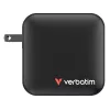 Verbatim Mini GaN-oplader 165W 4 poorten US-stekker met EU- en UK-adapters