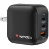 Verbatim Mini GaN-oplader 70W 3 poorten US-stekker met EU- en UK-adapters