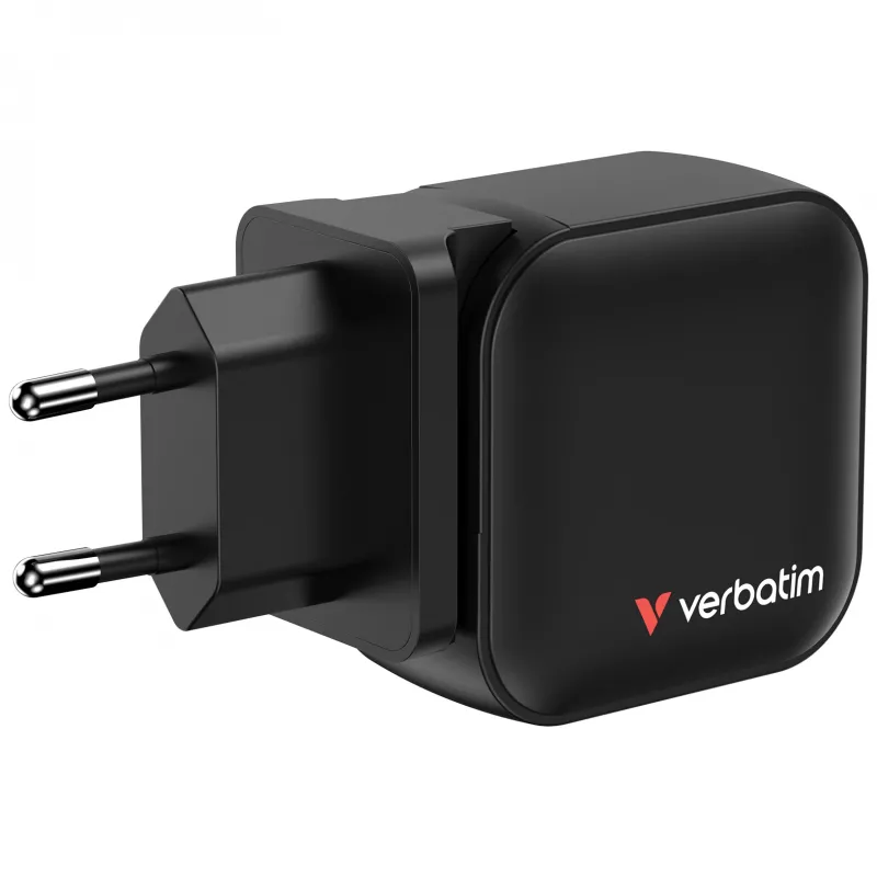 Verbatim Mini GaN-oplader 70W 3 poorten US-stekker met EU- en UK-adapters