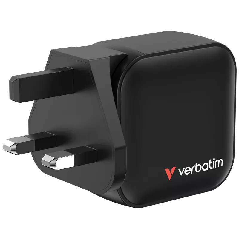 Verbatim Mini GaN-oplader 70W 3 poorten US-stekker met EU- en UK-adapters
