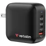 Verbatim Mini GaN-oplader 100W 4 poorten US-stekker met EU- en UK-adapters
