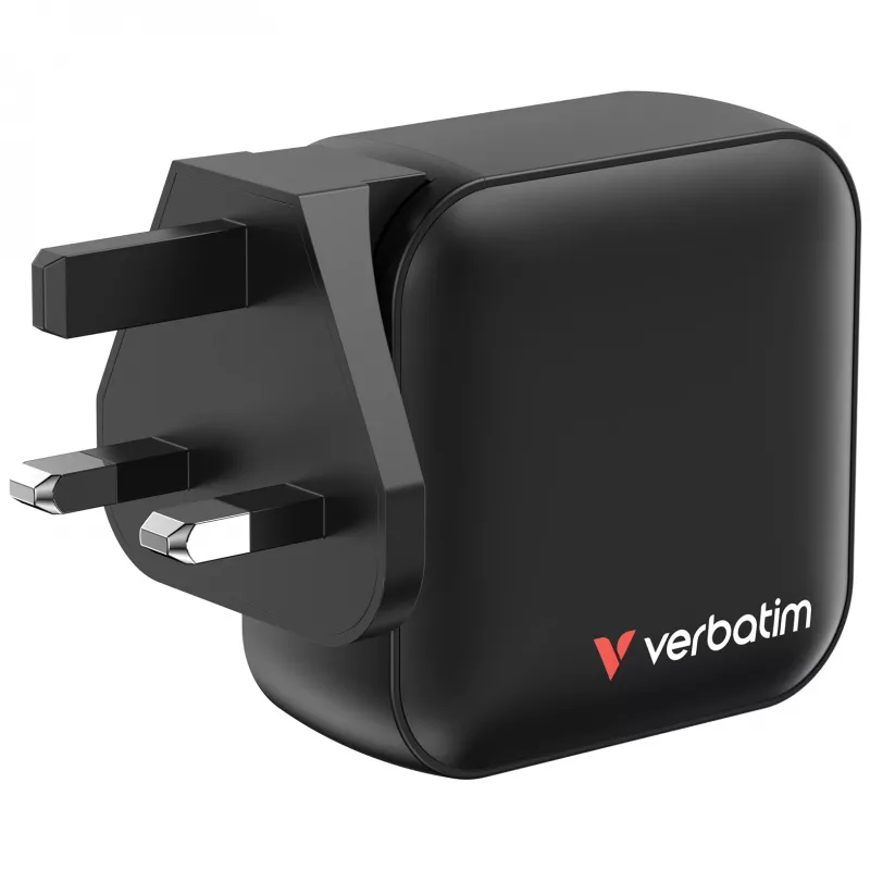 Verbatim Mini GaN-oplader 100W 4 poorten US-stekker met EU- en UK-adapters