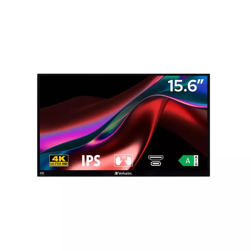 Verbatim draagbare touchscreen-monitor 15,6 inch LCD 4K 3840x2160