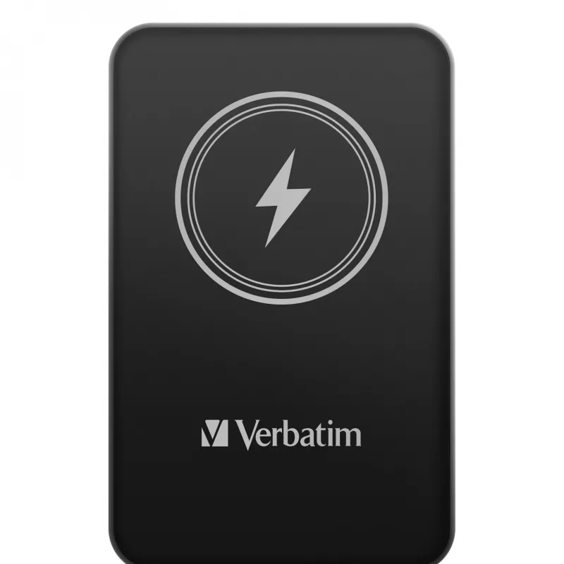 Powerbank VERBATIM Charge AnA Go 5000 mAh magnetisch draadloos, zwart