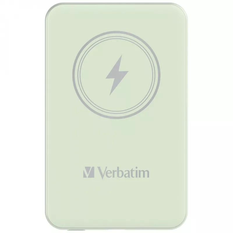 Verbatim Charge 'n' Go magnetische draadloze powerbank 5000 mAh groen