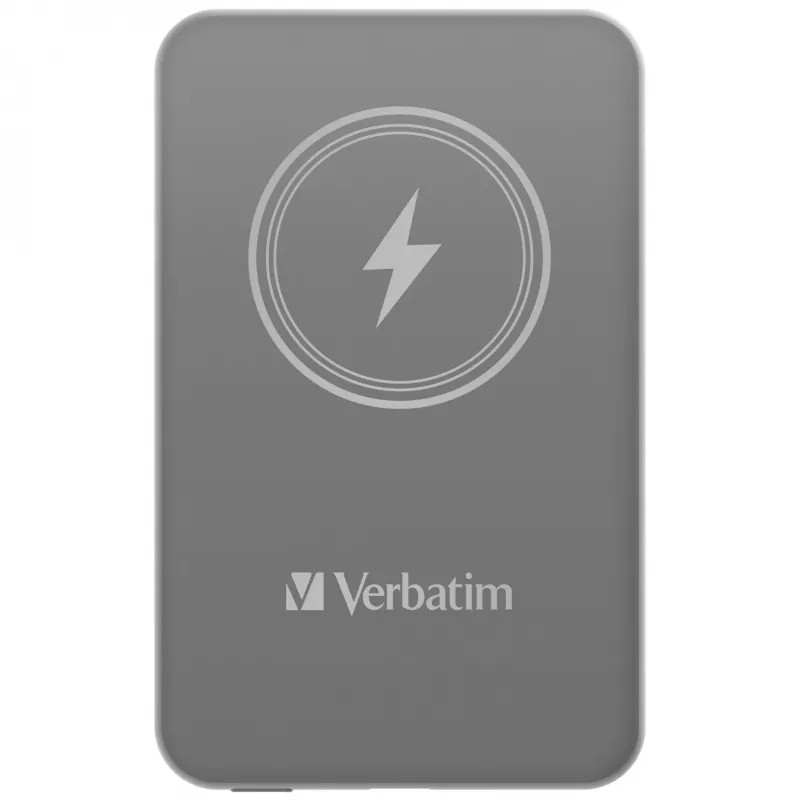 Verbatim Charge 'n' Go magnetische draadloze powerbank 5000mAh grijs