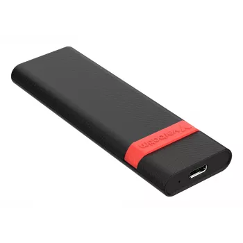 Verbatim M.2 NVMe SSD-behuizing kit, SSD-behuizing, M.2, PCI Express, 10 Gbit/s, USB-connectiviteit, zwart, rood