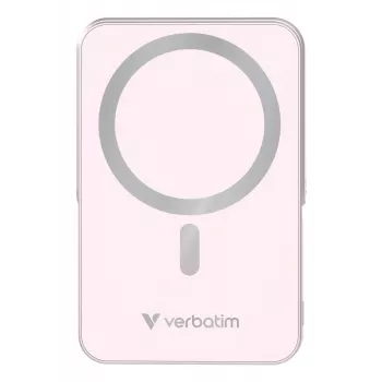 Verbatim Charge 'n' Go magnetische draadloze powerbank met standaard – 10000 mAh roze