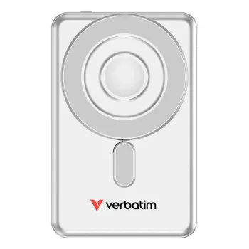 Verbatim Charge'n'Go 2C powerbank 5000 mAh zilver, 5000 mAh, lithium-polymeer (LiPo), Adaptive Fast Charging, Power Delivery 3.0, Quick Charge 3.0, draadloos laden, 3,85 V, 20 W