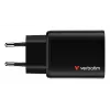 Verbatim Essentials GaN-oplader 65W EU-stekker zwart, binnen, AC, 20 V, zwart