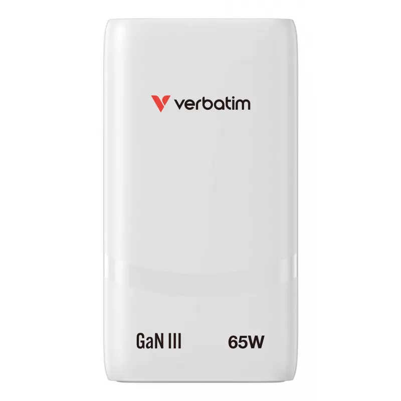 Verbatim Fold 'n' Go GaN-oplader 65W EU-stekker wit