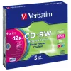 Verbatim CD-RW Colour 12x 700 MB 5 stuks