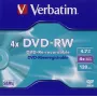 Verbatim DVD-RW 4,7 GB 4x, Jewel Case, 5 st. (43285)
