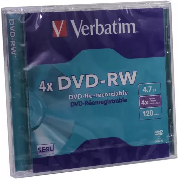 Verbatim VB-DMW44JC, DVD-RW, 120 mm, jewel case, 1 stuk, 4,7 GB