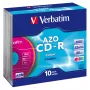 Verbatim CD-R AZO Colours 700 MB 48x 10 stuks