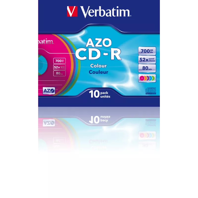Verbatim CD-R AZO Colours 700 MB 48x 10 stuks