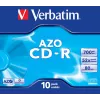 Verbatim CD-R AZO Crystal 700 MB 52x 10 stuks