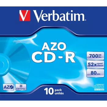 Verbatim CD-R AZO Crystal 700 MB 52x 10 stuks