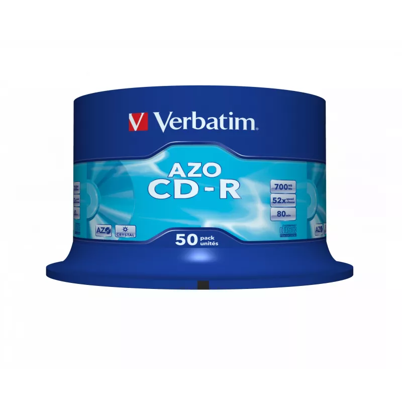 Verbatim CD-R AZO Crystal 700 MB 52x 50 stuks