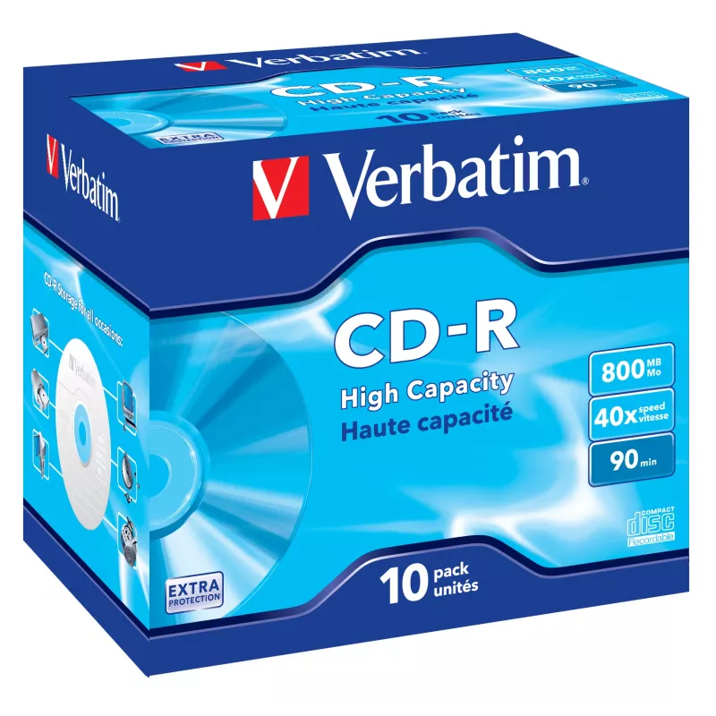 Verbatim CD-R High Capacity 800 MB 40x 10 stuks
