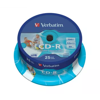 Verbatim CD-R AZO Wide Inkjet Printable 700 MB 52x 25 st.