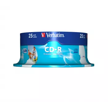 Verbatim CD-R AZO Wide Inkjet Printable 700 MB 52x 25 st.