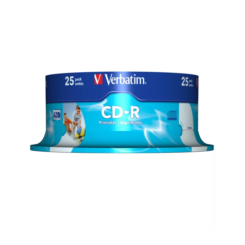 Verbatim CD-R AZO Wide Inkjet Printable 700 MB 52x 25 st.