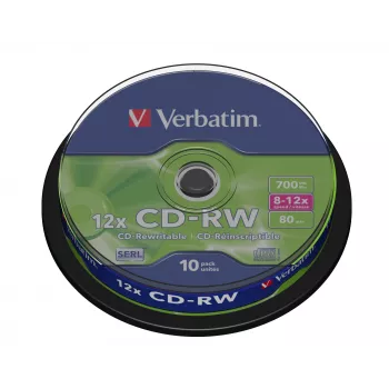 Verbatim CD-RW 12x 700 MB 10 stuks