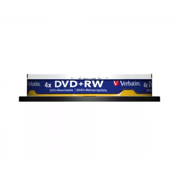 Verbatim DVD+RW mat zilver 4,7 GB 10 stuks