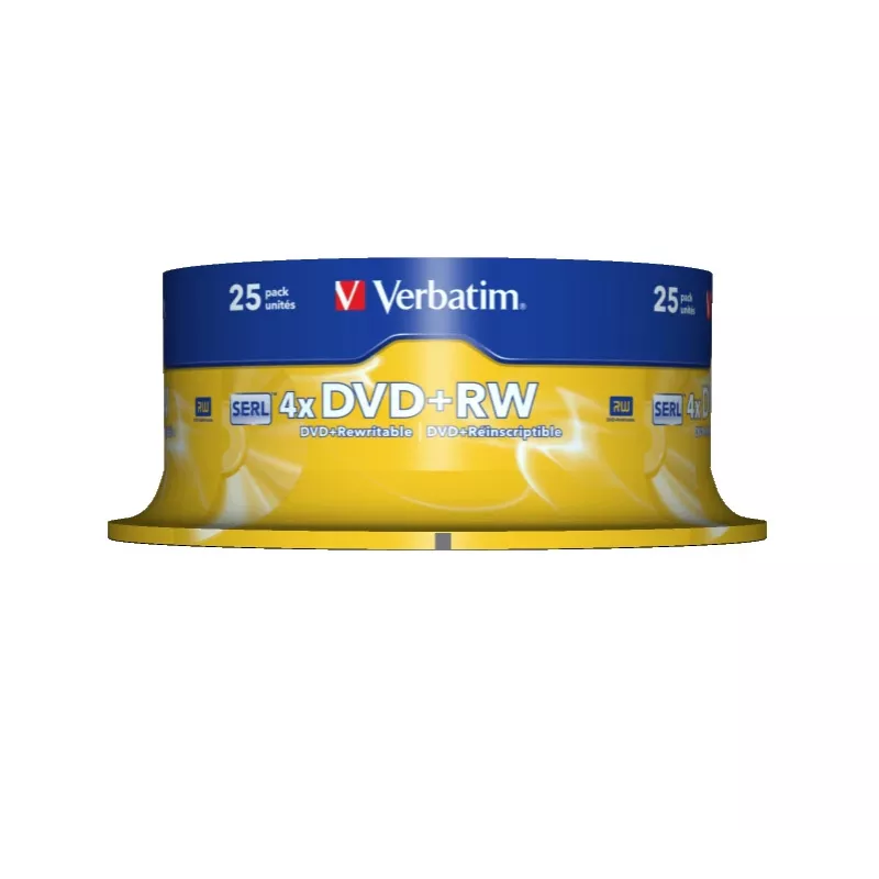 Verbatim DVD+RW mat zilver 4,7 GB 25 st.