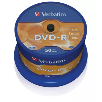 Verbatim DVD-R mat zilver 4,7 GB 50 st.