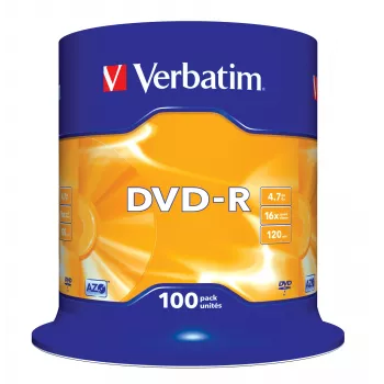 Verbatim DVD-R mat zilver 4,7 GB 100 stuks