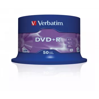 Verbatim VB-DPR47S3A, DVD+R, 120 mm, spindel, 50 stuks, 4,7 GB