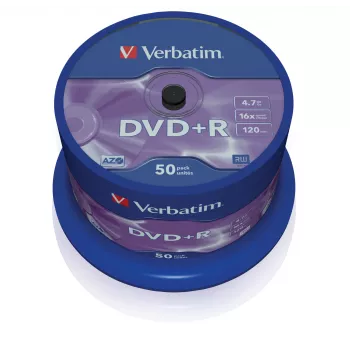 Verbatim VB-DPR47S3A, DVD+R, 120 mm, spindel, 50 stuks, 4,7 GB