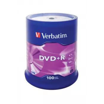 Verbatim DVD+R mat zilver 4,7 GB 100 st.