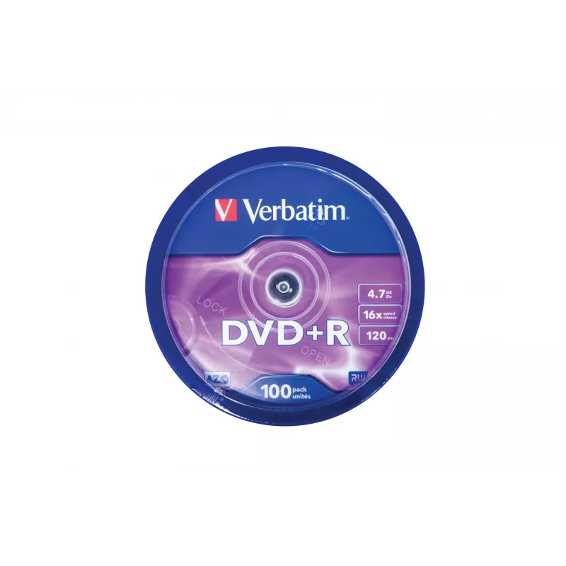 Verbatim DVD+R mat zilver 4,7 GB 100 st.