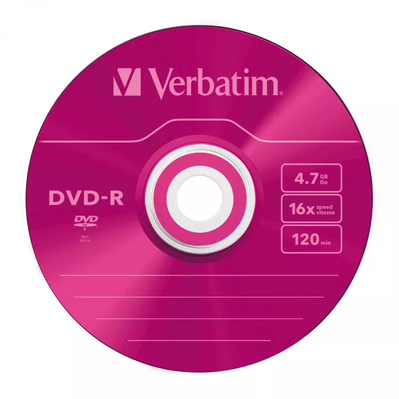 Verbatim DVD-R Colour 4,7 GB 5 stuks