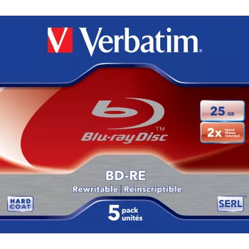 Verbatim 43615 blanco Blu-Ray Disc BD-RE 25 GB 5 st.