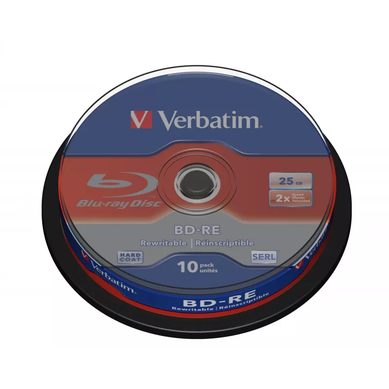 Verbatim BD-RE SL 25GB 2x 10-pack spindel 10 stuks