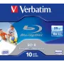 Verbatim BD-R SL 25GB 6x Printable 10-pack Jewel Case 10 stuks