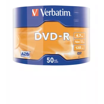 Verbatim DVD-R mat zilver 50-pack wrap spindel