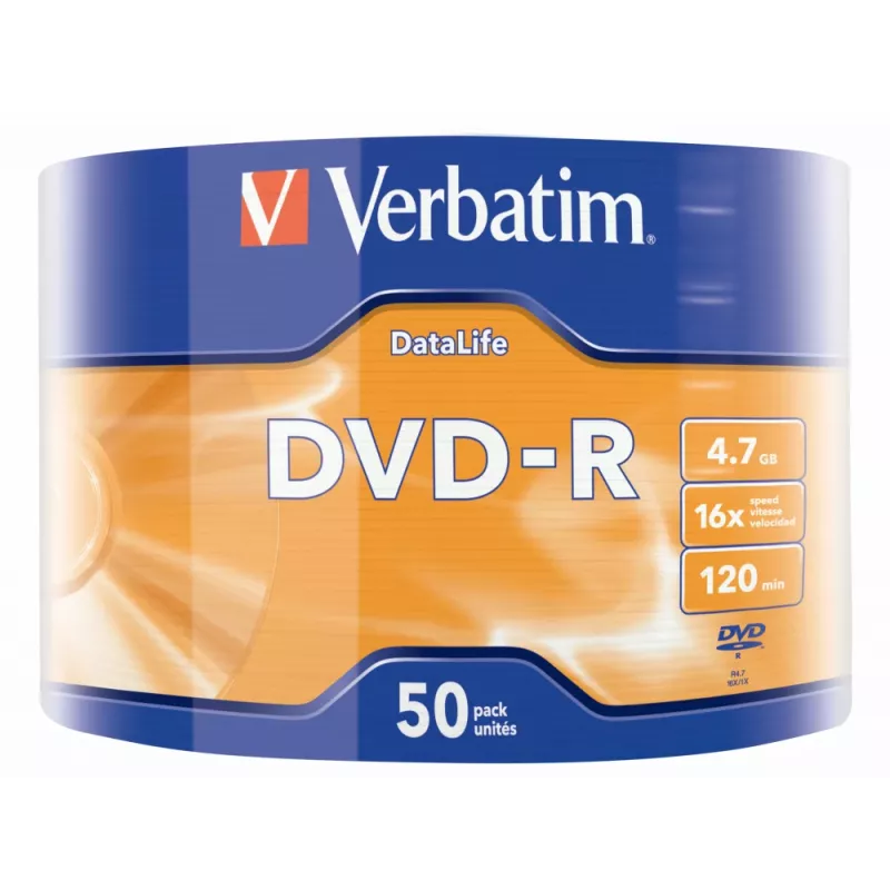 Verbatim 43791 DVD-schijfjes 4,7 GB DVD-R 50 stuks
